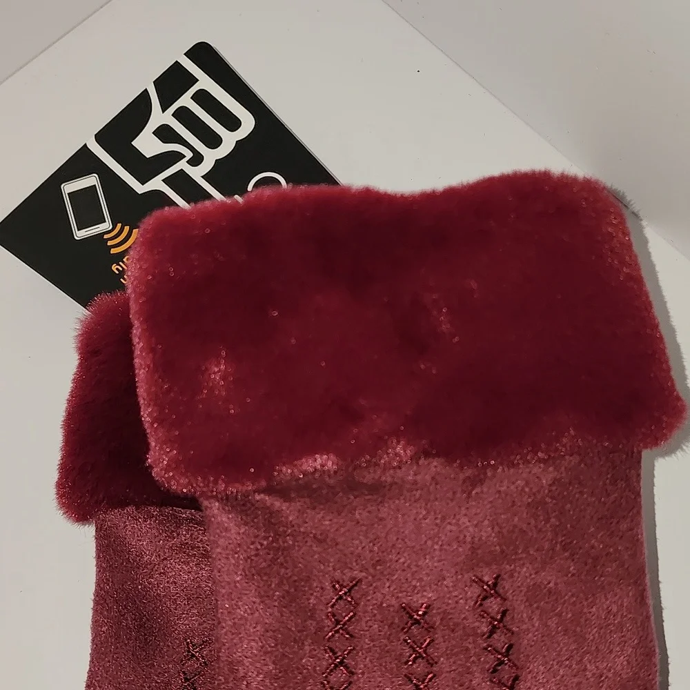 Warmlite Elegant Burgundy Gloves Clever Touchscreen Frendly Brand New M/L